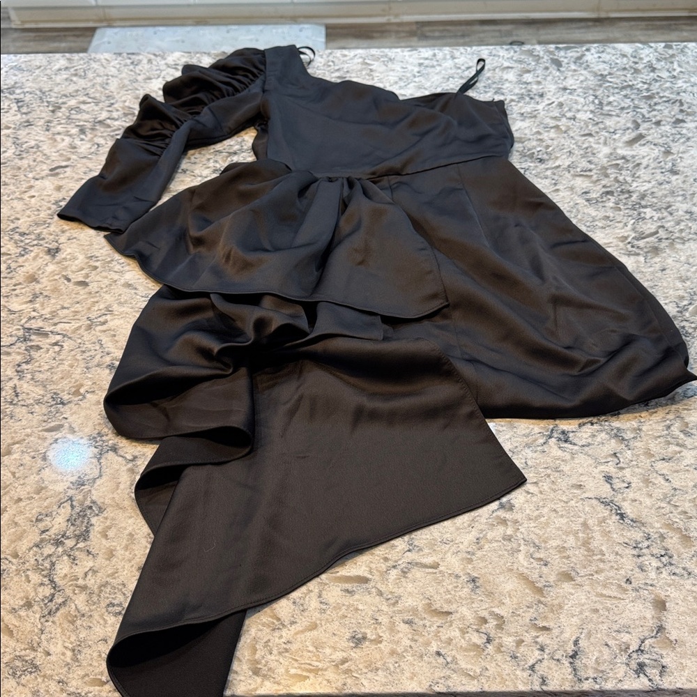 Katie May Baddest Black One Shoulder Cocktail Mini Dress XS - Picture 10 of 11